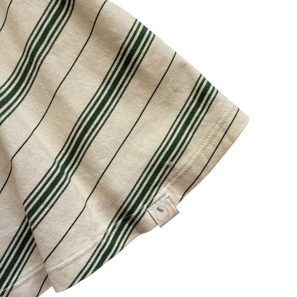 Omi Jo by Well Dressed Wolf Green Stripe Collared Twirl Dress Size 6 - Picture 2 of 5